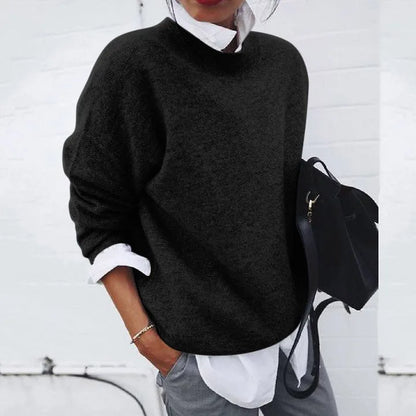 Oversized cashmere women's jumper with long sleeves