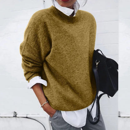 Oversized cashmere women's jumper with long sleeves