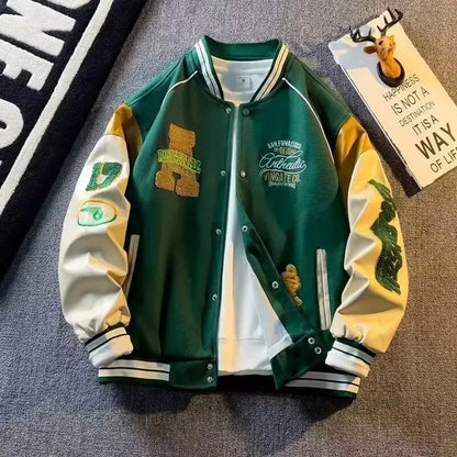 Patchwork jacket with embroidered details