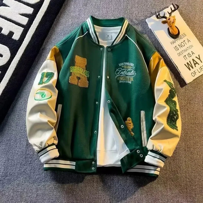 Patchwork jacket with embroidered details