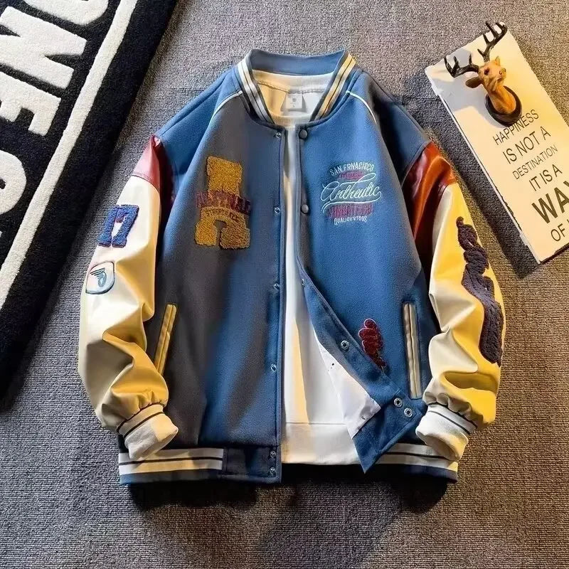 Patchwork jacket with embroidered details