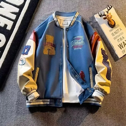 Patchwork jacket with embroidered details