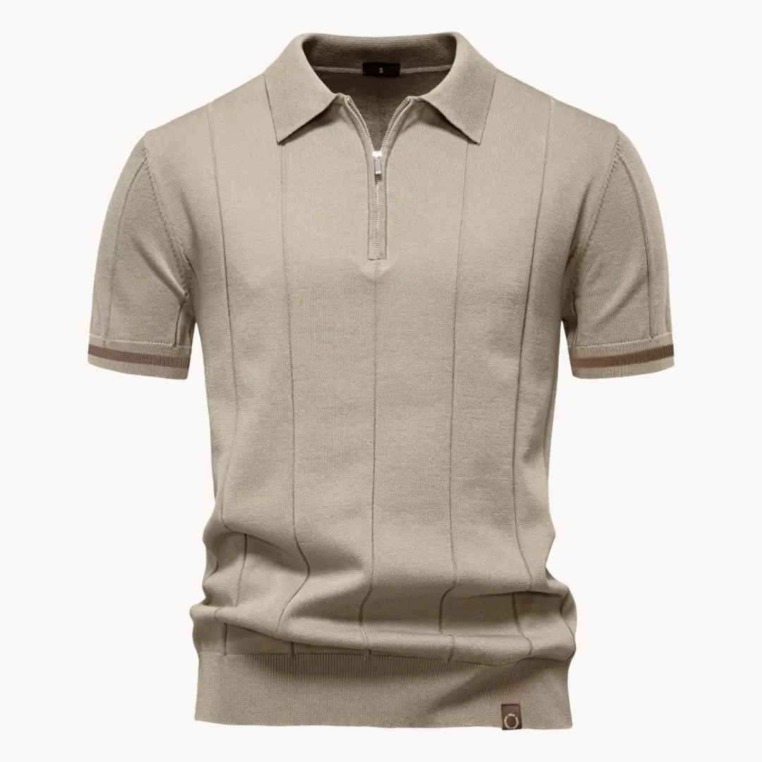 Hugo | Polo with Short Zip and Classic Collar