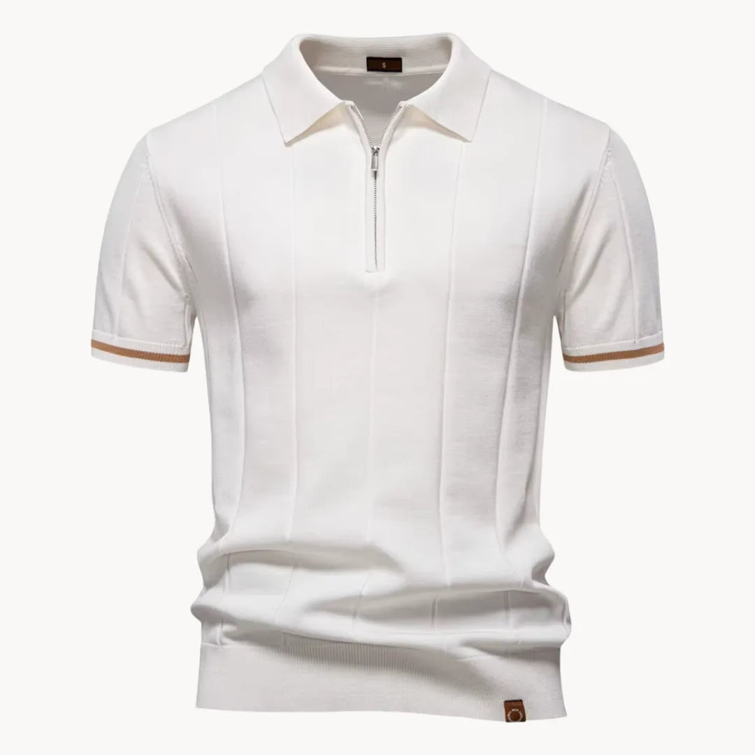 Hugo | Polo with Short Zip and Classic Collar
