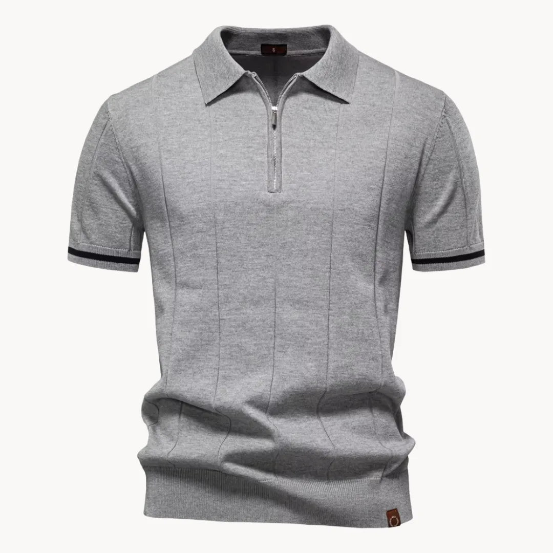Hugo | Polo with Short Zip and Classic Collar