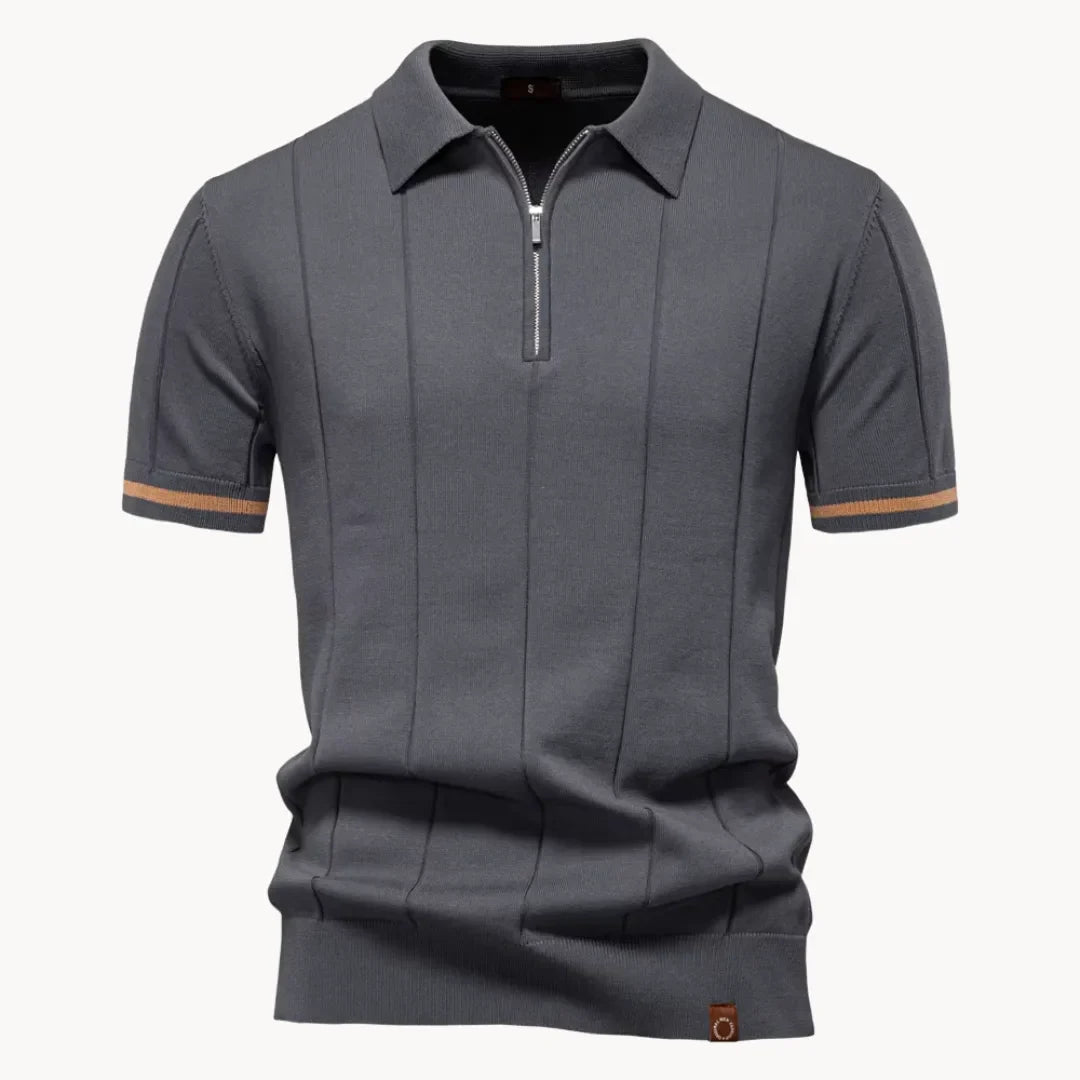 Hugo | Polo with Short Zip and Classic Collar