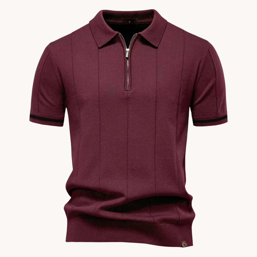 Hugo | Polo with Short Zip and Classic Collar