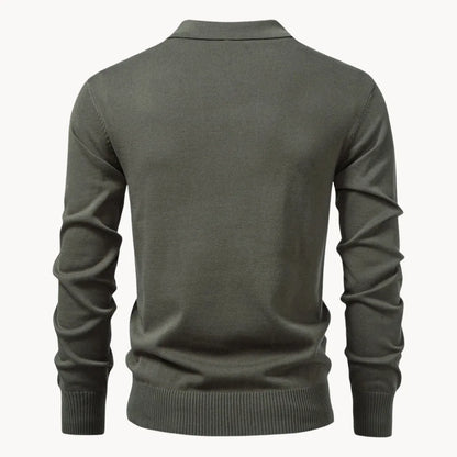 Hugo | Polo with Ribbed Pattern and Short Zip