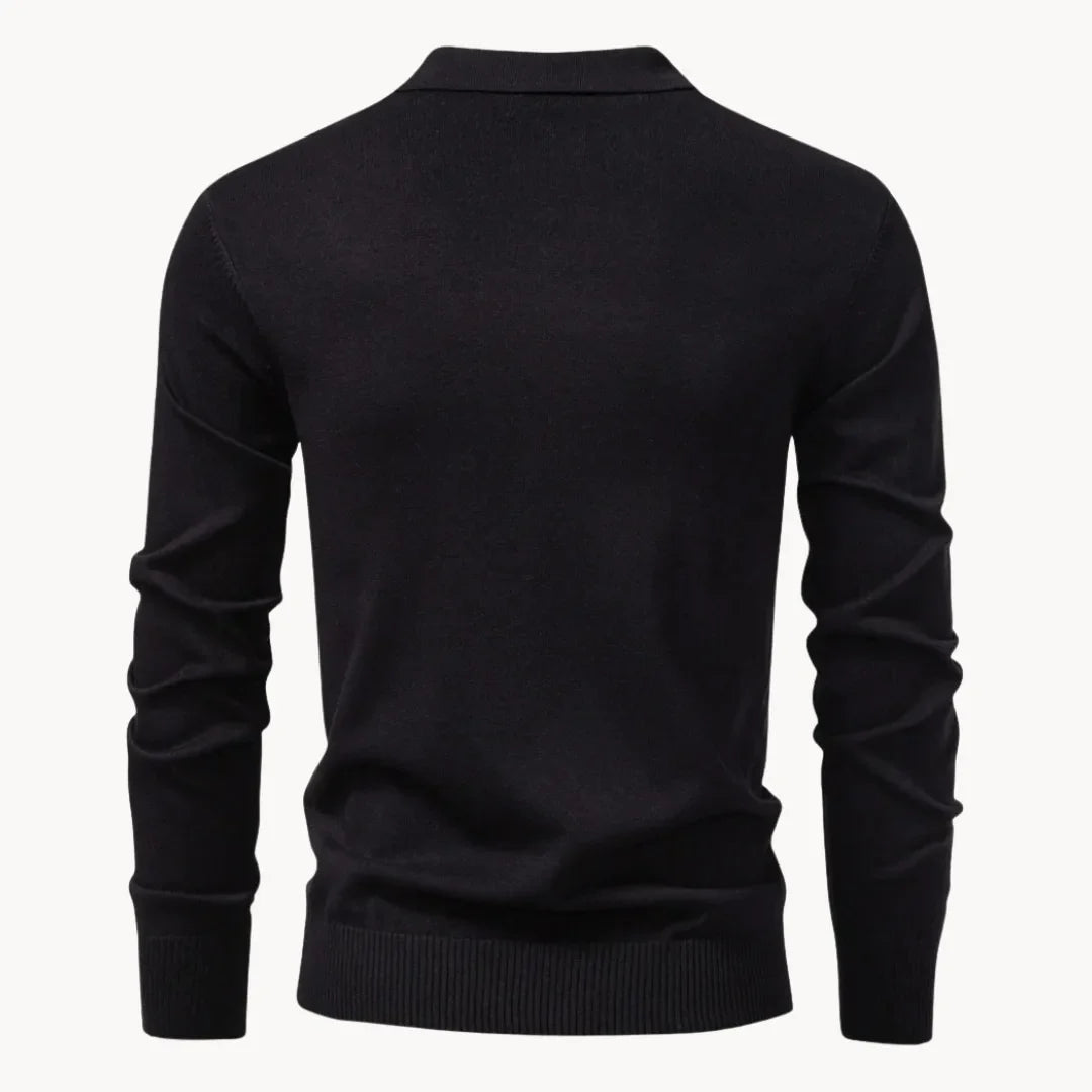 Hugo | Polo with Ribbed Pattern and Short Zip
