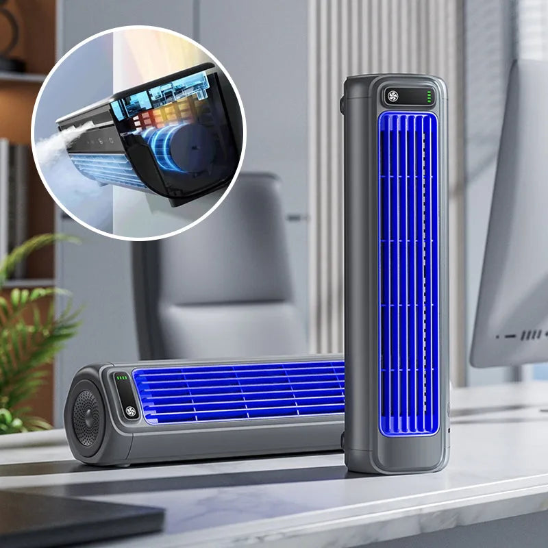Portable air conditioning unit with compact design
