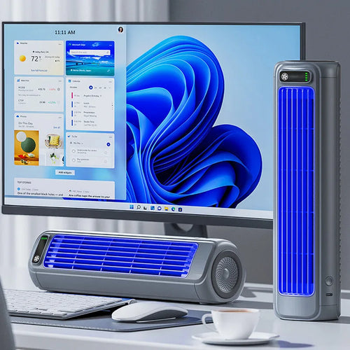 Portable air conditioning unit with compact design