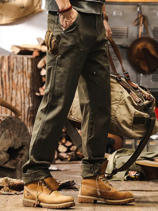 work trousers with multiple pockets