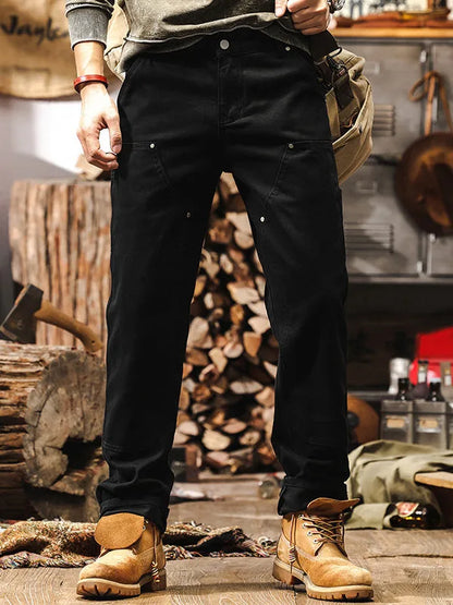 work trousers with multiple pockets