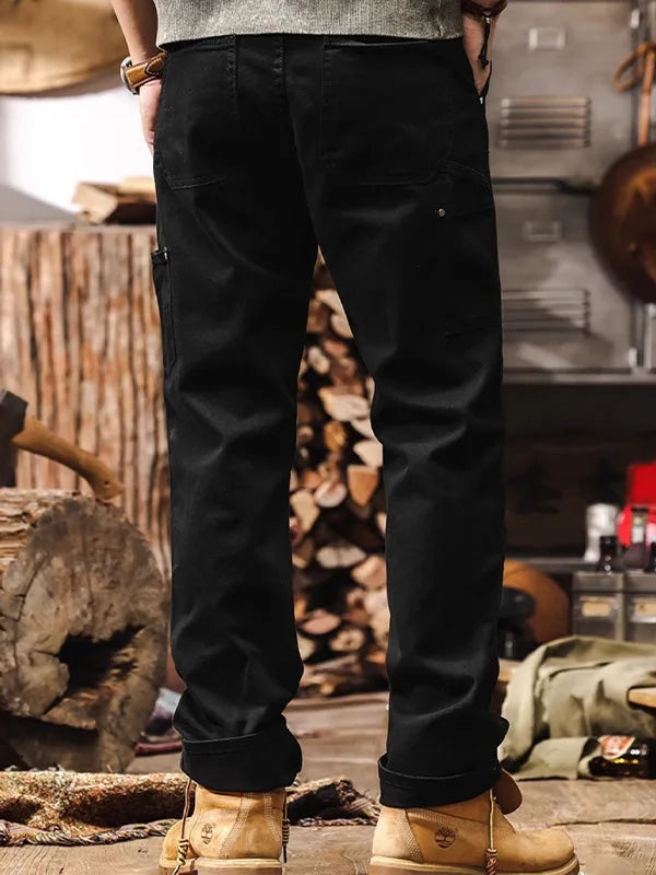 work trousers with multiple pockets