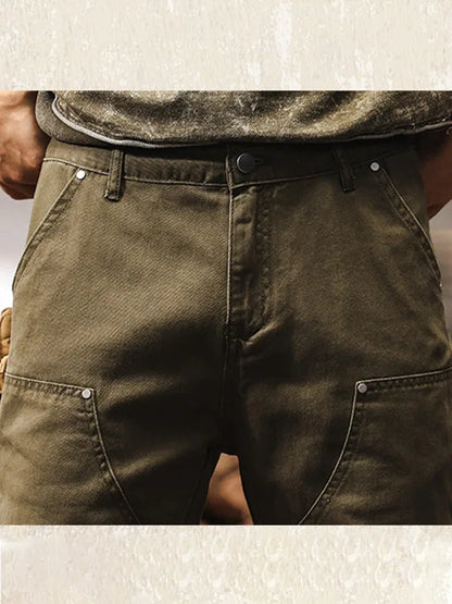 work trousers with multiple pockets