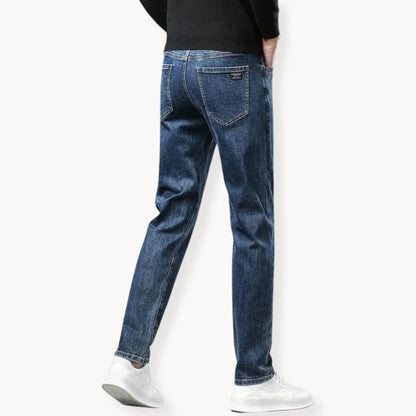Straight-leg jeans with fleece lining