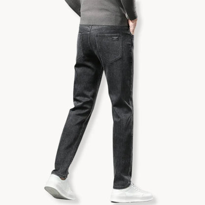 Straight-leg jeans with fleece lining