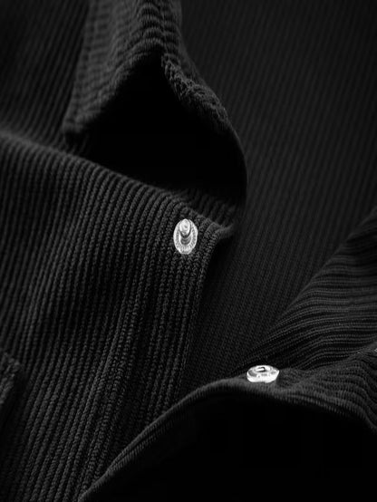 Corduroy jacket with double-breasted buttons