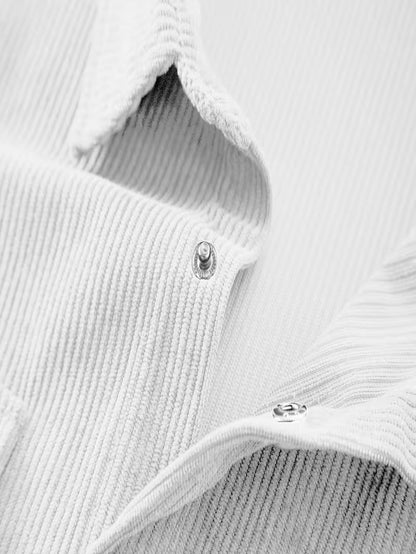 Corduroy jacket with double-breasted buttons
