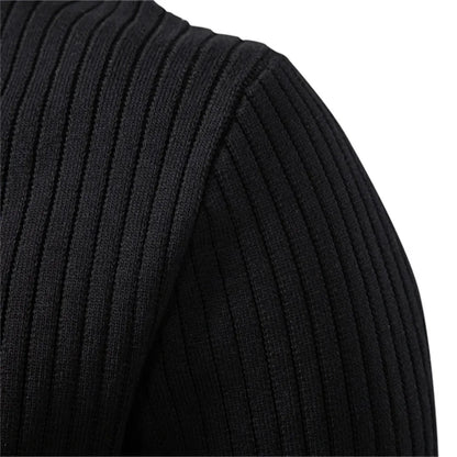 Hugo | Ribbed Sweater with Round Neck and Button Closure