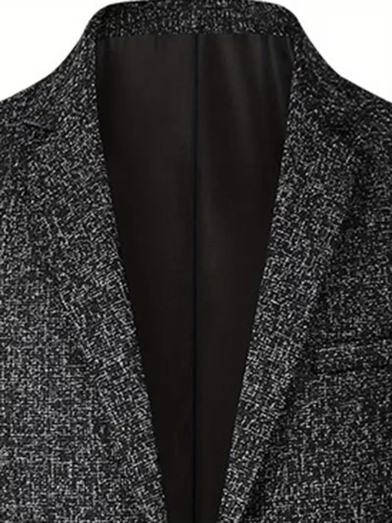 Slim-fit jacket with notch lapel and wrinkle-resistant material