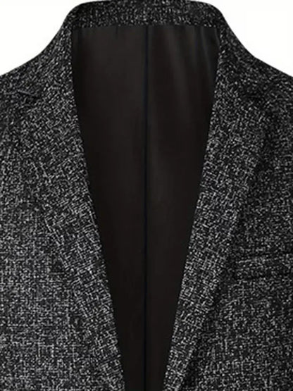 Slim-fit jacket with notch lapel and wrinkle-resistant material