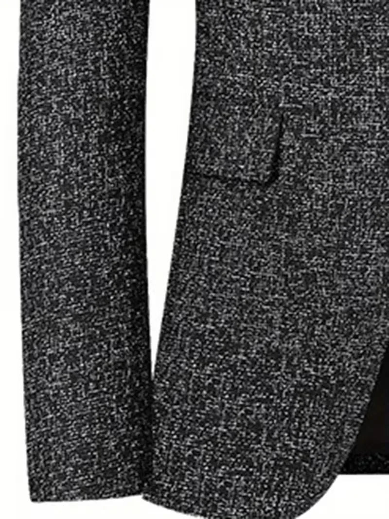 Slim-fit jacket with notch lapel and wrinkle-resistant material