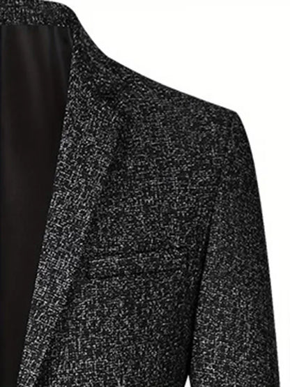 Slim-fit jacket with notch lapel and wrinkle-resistant material