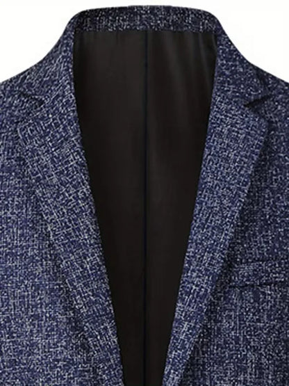 Slim-fit jacket with notch lapel and wrinkle-resistant material