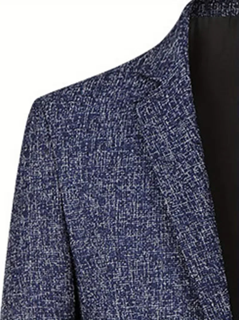Slim-fit jacket with notch lapel and wrinkle-resistant material