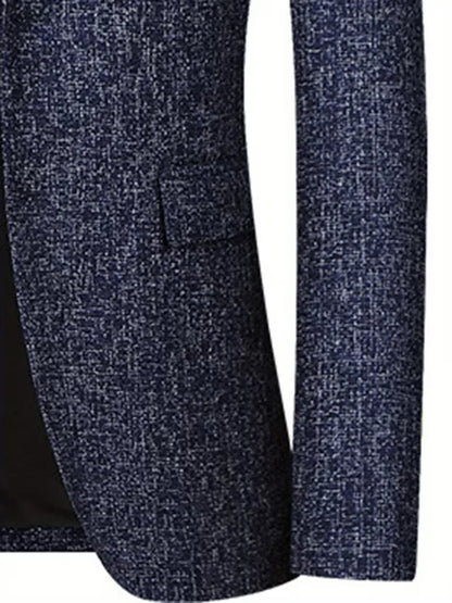 Slim-fit jacket with notch lapel and wrinkle-resistant material