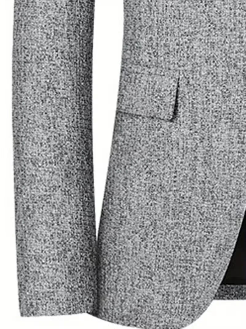 Slim-fit jacket with notch lapel and wrinkle-resistant material