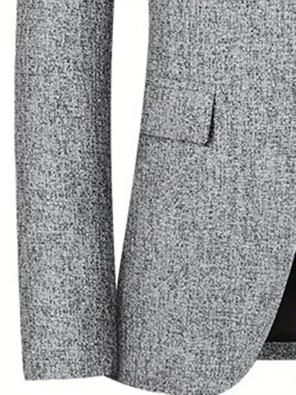 Slim-fit jacket with notch lapel and wrinkle-resistant material