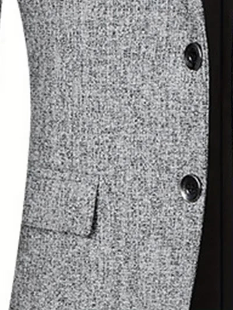 Slim-fit jacket with notch lapel and wrinkle-resistant material