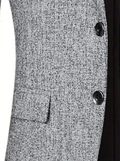Slim-fit jacket with notch lapel and wrinkle-resistant material