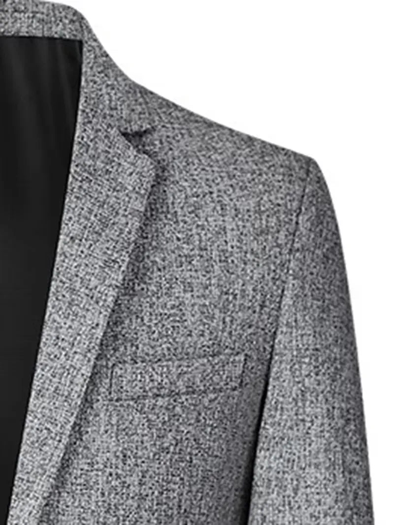 Slim-fit jacket with notch lapel and wrinkle-resistant material