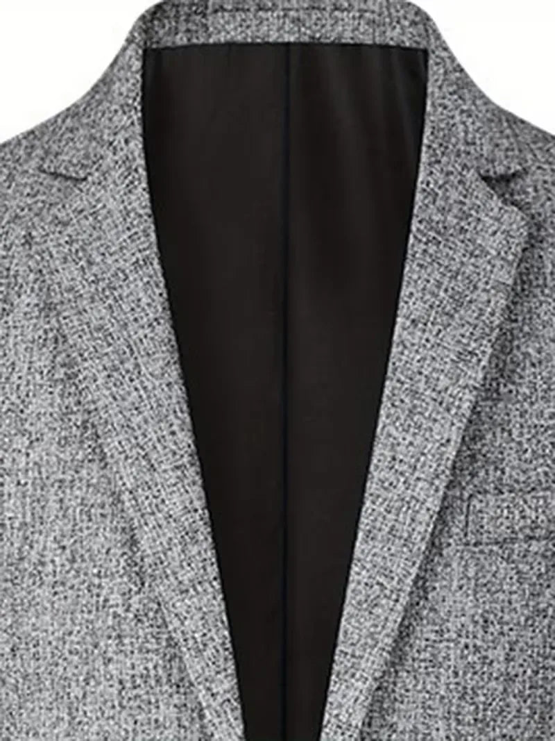 Slim-fit jacket with notch lapel and wrinkle-resistant material