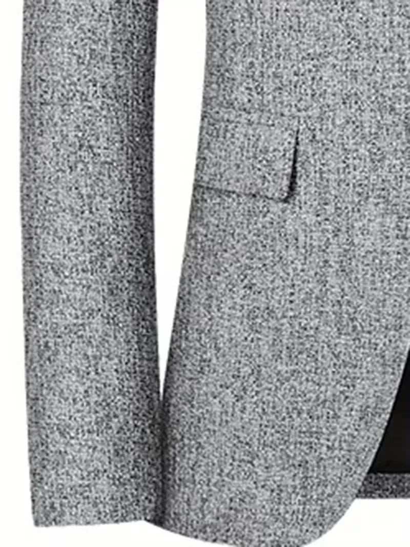 Slim-fit jacket with notch lapel and wrinkle-resistant material