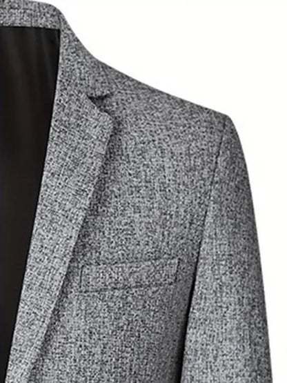 Slim-fit jacket with notch lapel and wrinkle-resistant material