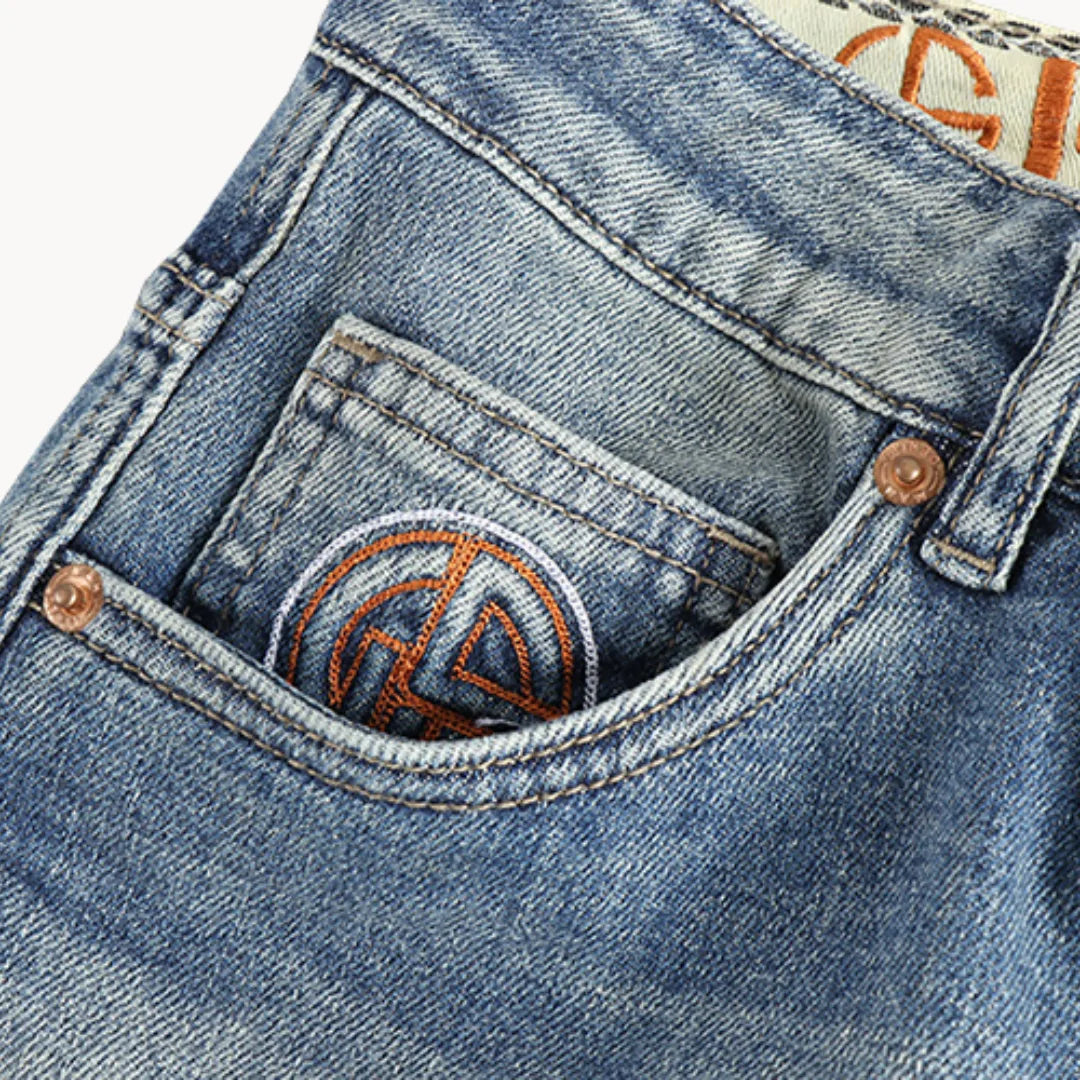 Hugo | Slim fit jeans in light blue washed denim