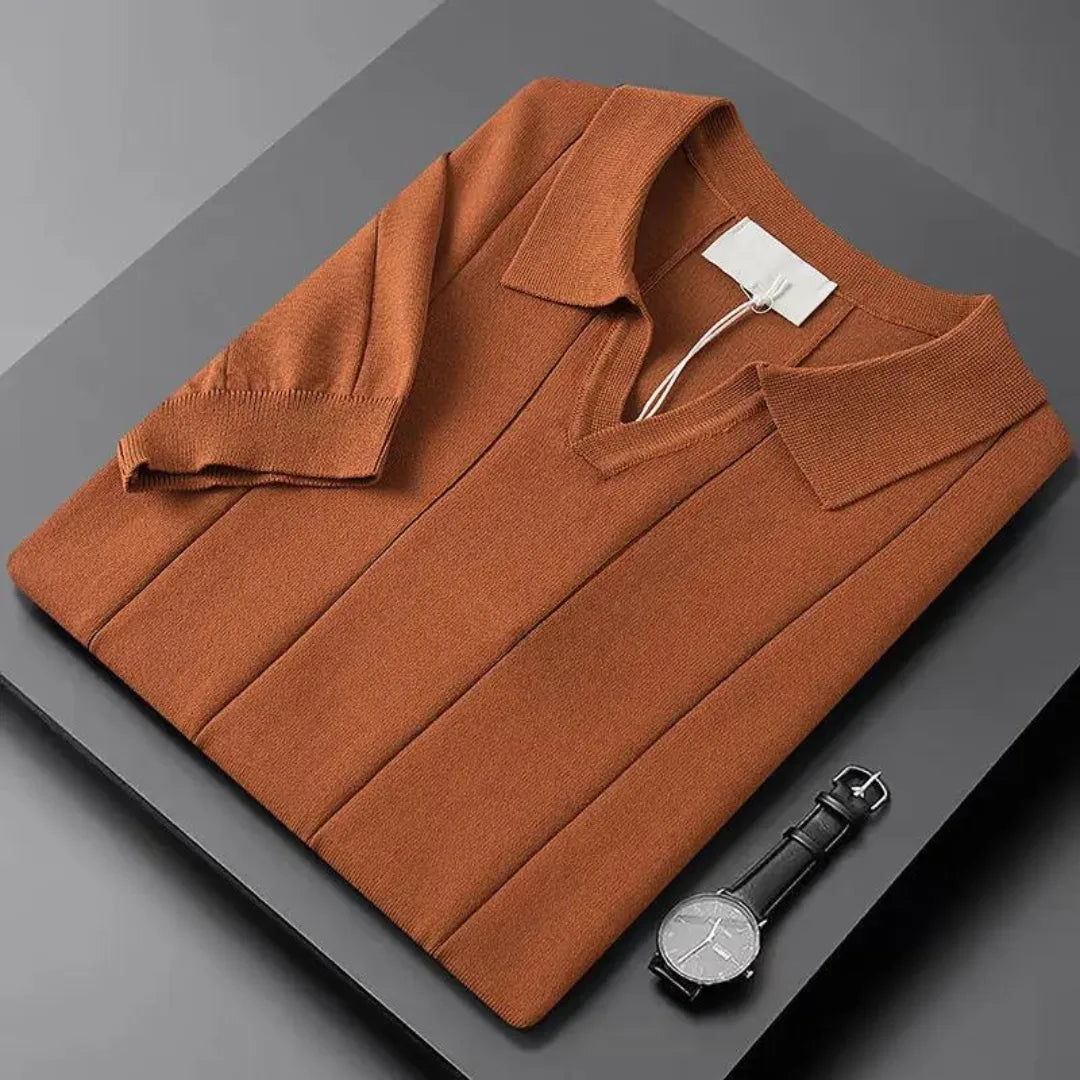 Hugo | Slim fit polo with short sleeves and vertical ribbing