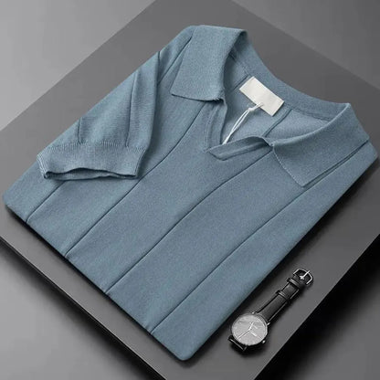 Hugo | Slim fit polo with short sleeves and vertical ribbing