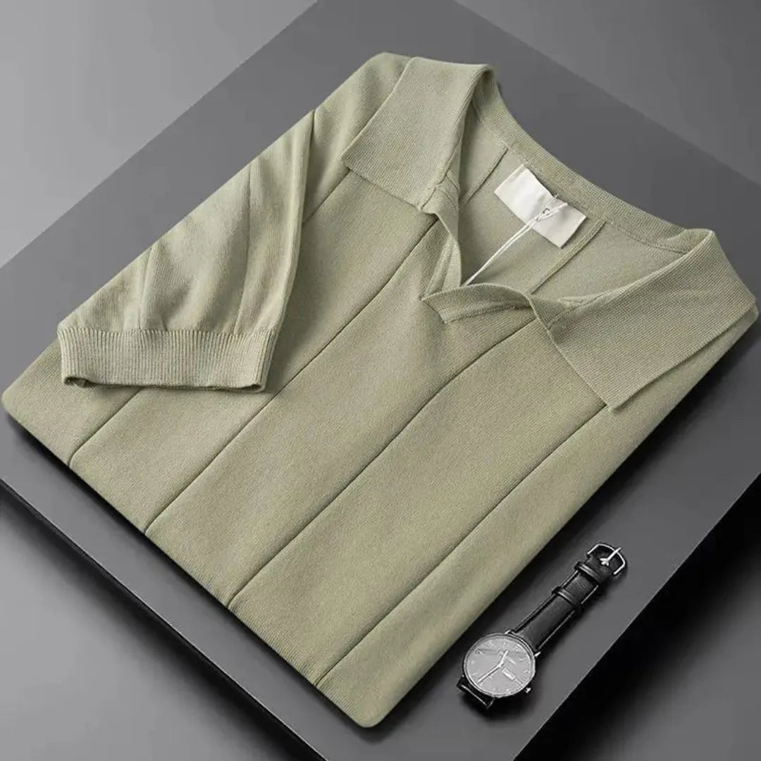 Hugo | Slim fit polo with short sleeves and vertical ribbing