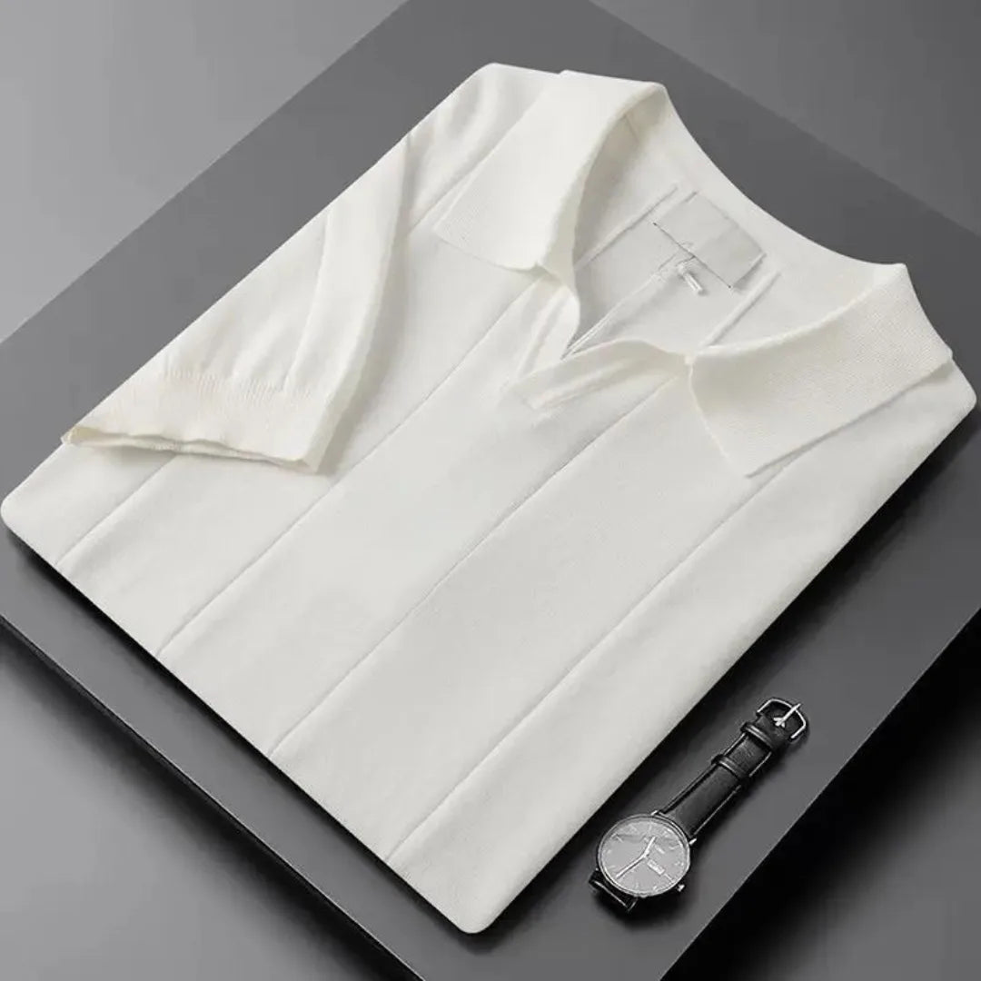 Hugo | Slim fit polo with short sleeves and vertical ribbing