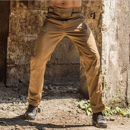 Slim fit work trousers with multiple pockets