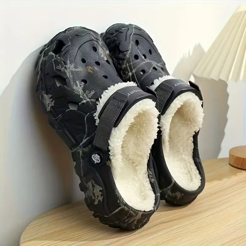 Slippers with non-slip sole and padded interior