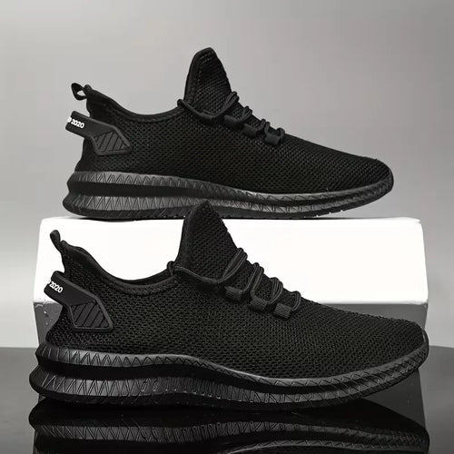 Sneakers with breathable mesh material and rubber sole