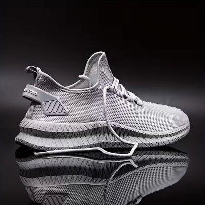 Sneakers with breathable mesh material and rubber sole