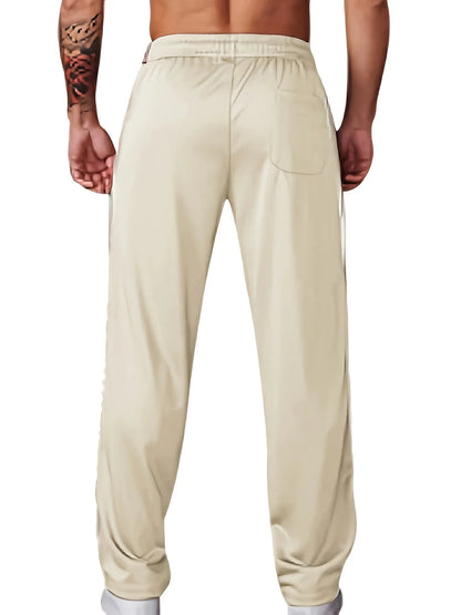 Sports Trousers with Elastic Waistband and Side Stripes