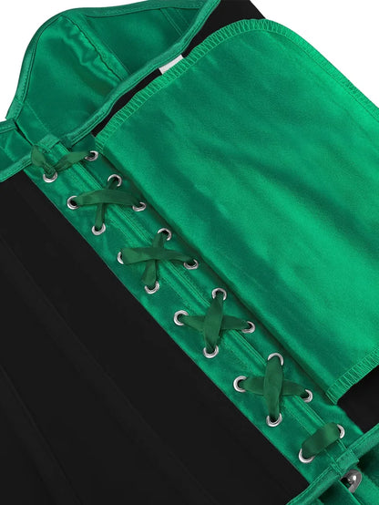 Strapless corset with lace-up and button closure